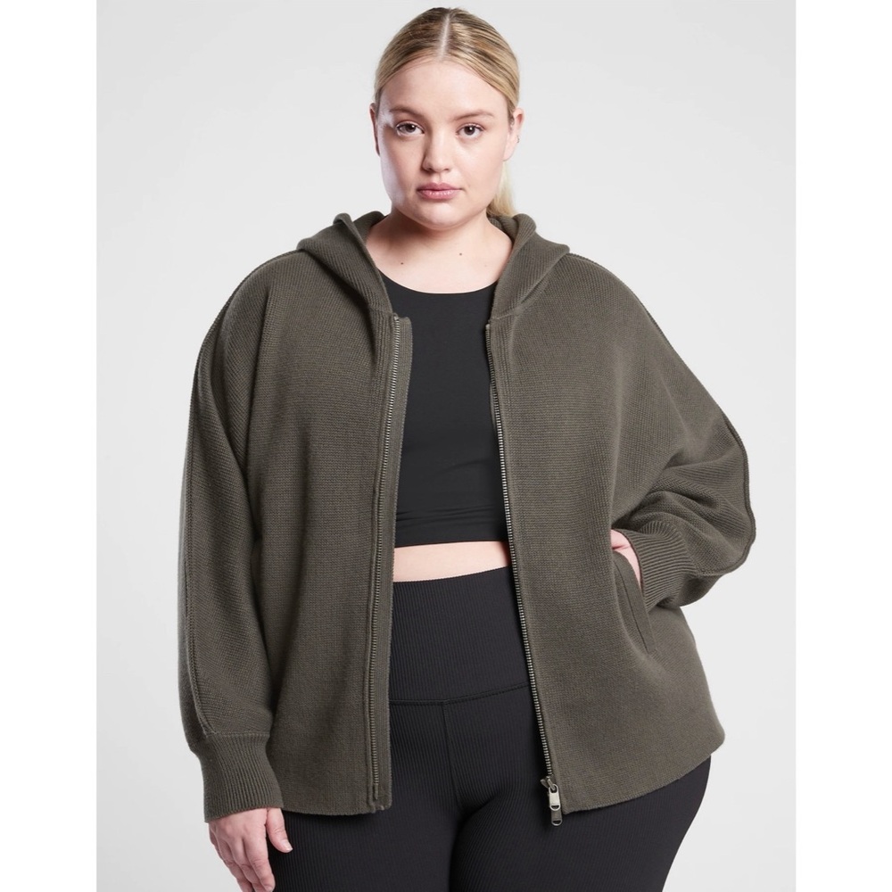 Athleta Aurora Dolman Sweater in Mountain Olive NWT SZ XL and 1X - Picture 2 of 15
